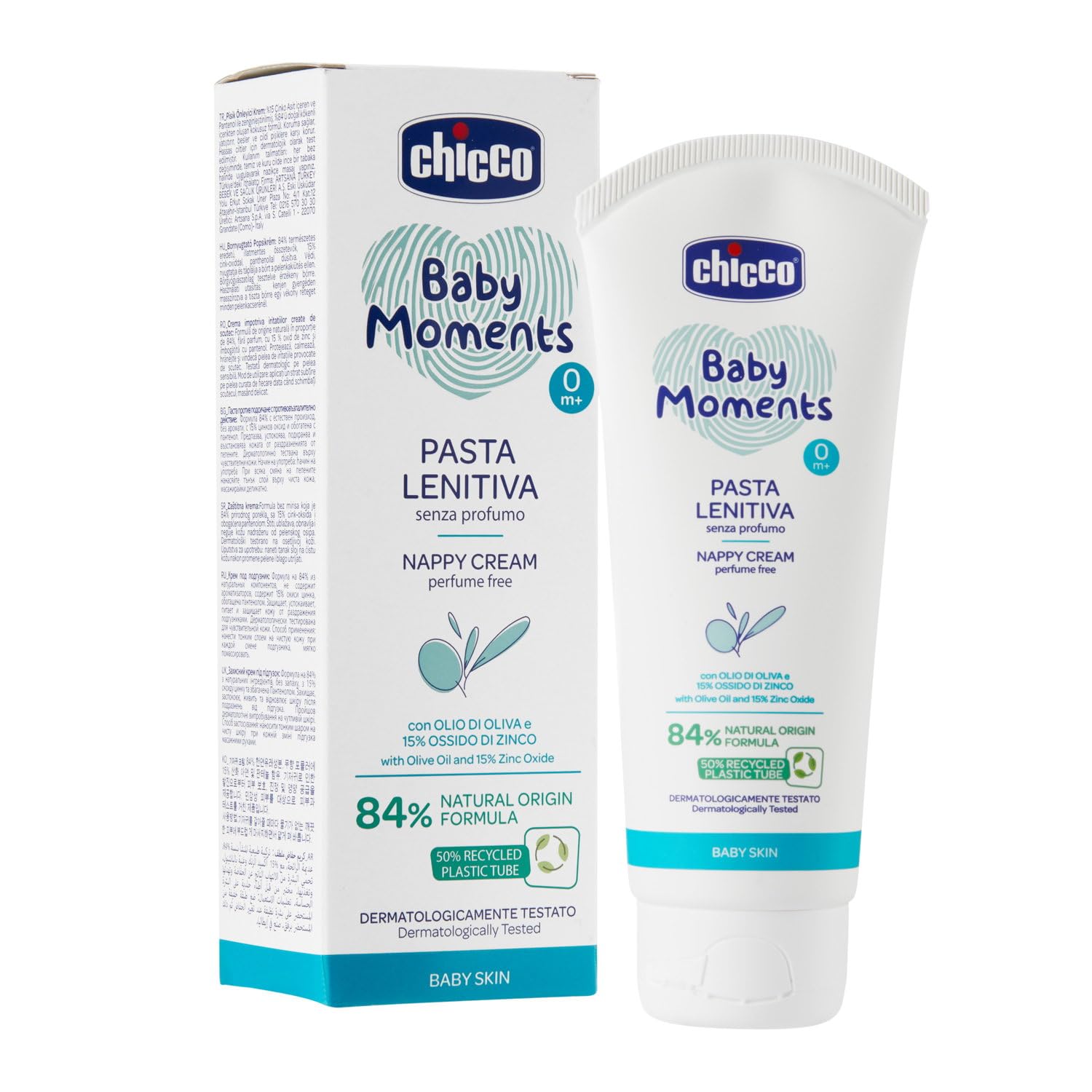 Chicco Baby Moments Set con Bagno Corpo da 200 Ml, Shampo Senza Lacrime da 200 ml, Pasta Lenitiva da 100 Ml, Idea Regalo, 0 Mesi +
