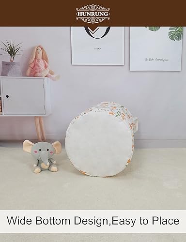 Miniatura 5 de HUNRUNG - Cesta grande de lavandería de tela de lona ligera, organizador de juguetesropa sucia, plegable, impermeable, para dormitorios