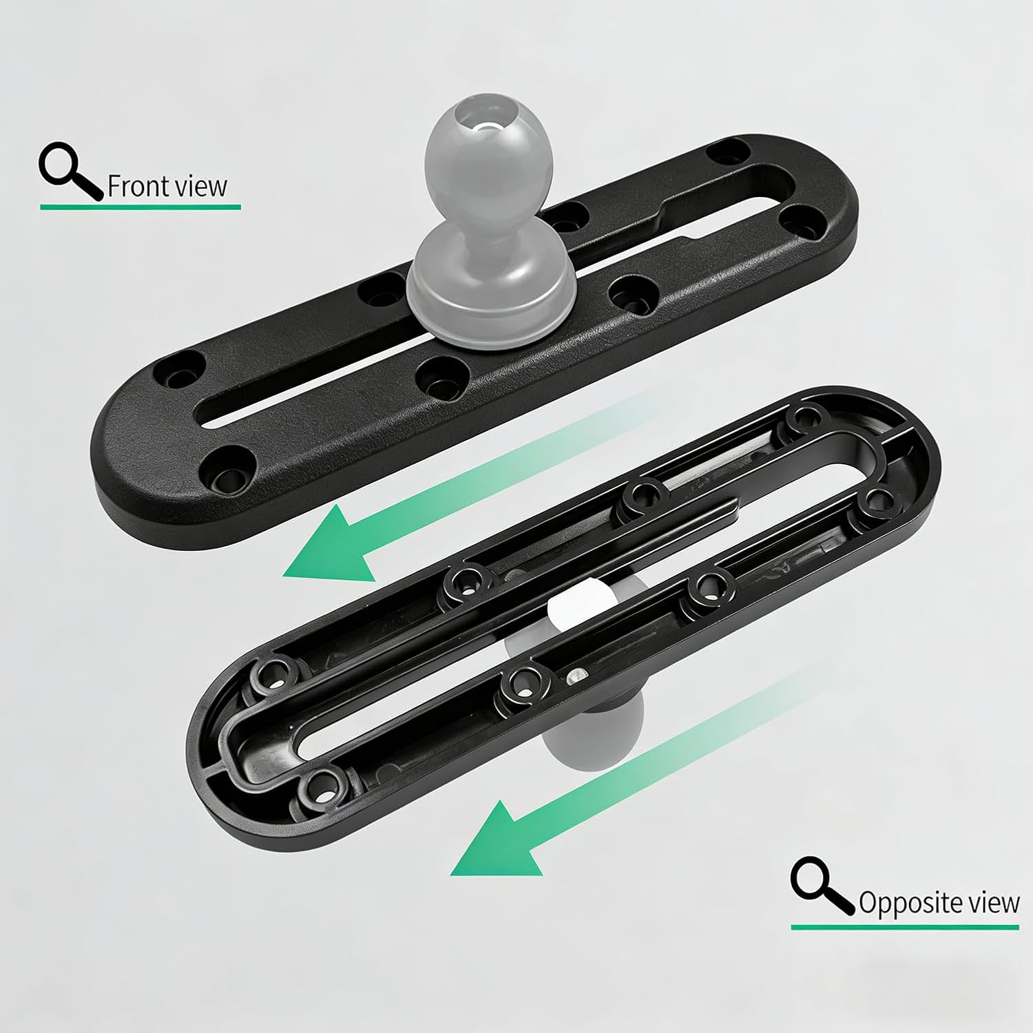 Strg Glue-On Pad for Inflatable Boats with Track Mounting system Compatible with T-Bolt Track Base, Inflatable Boats Fixed Adhesive Pad for Phone Fish Finder Fishing Tool Accessories Mounting and More