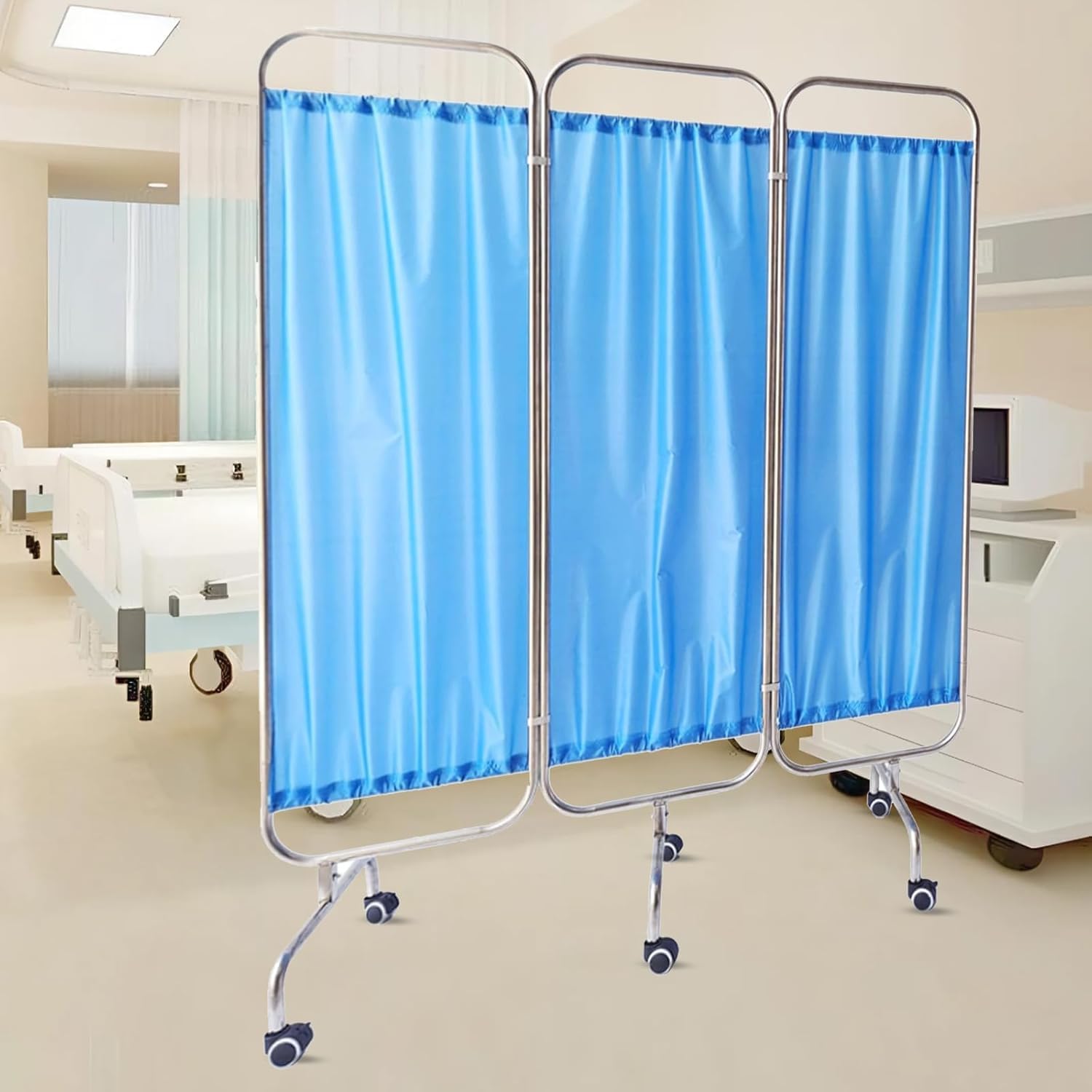 Brise-vue mobile séparateur de pièce pour box d'urgence et instituts