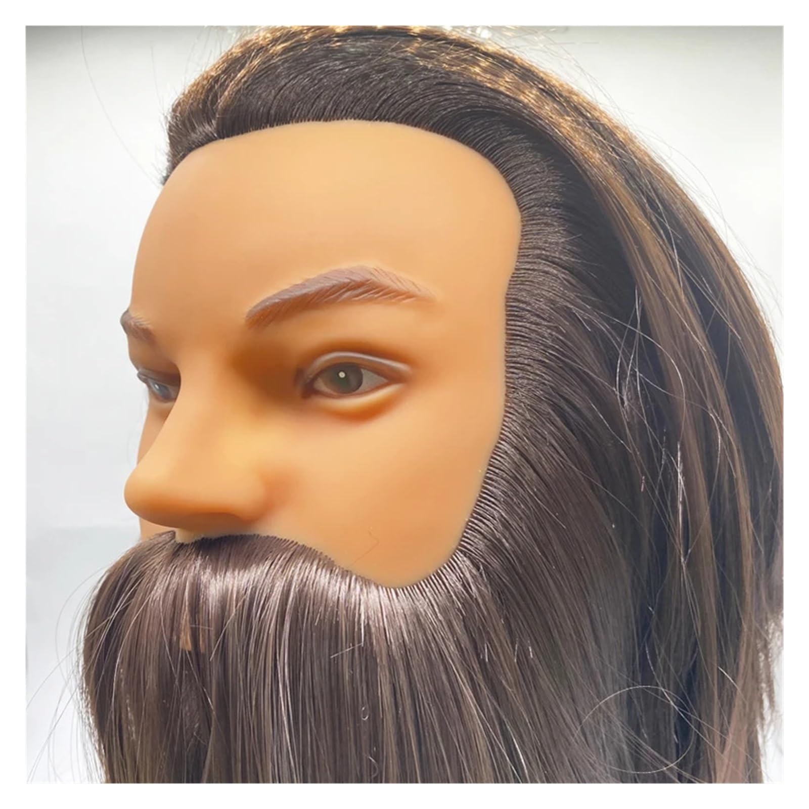 16" männlicher Schaufensterpuppenkopf mit Kunsthaar | For die Praxis, Friseur, Kosmetik, Ausbildung, Puppenkopf for Haarstyling