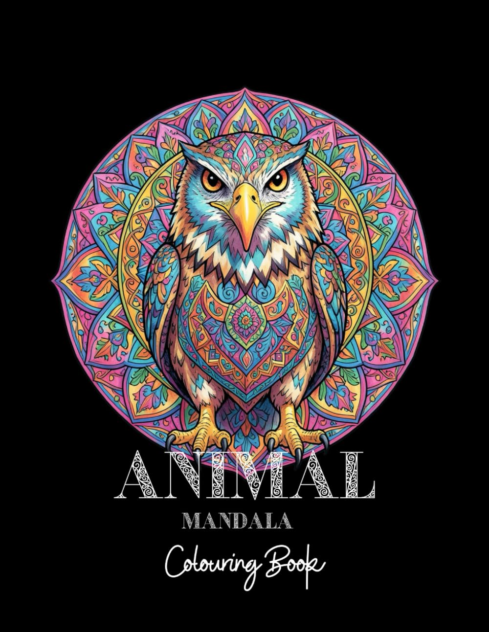 Animal Mandala Colouring Book for Adults: 60 Intricate Animal Designs for Mindfulness and Stress Relief
