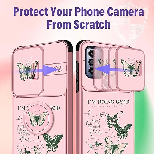 Miniatura 4 de Funermei Funda para teléfono Motorola Moto G Pure 2 en 1, funda para teléfono Moto G Power 2022, funda para Moto G Play 2023 para mujeres, diseño