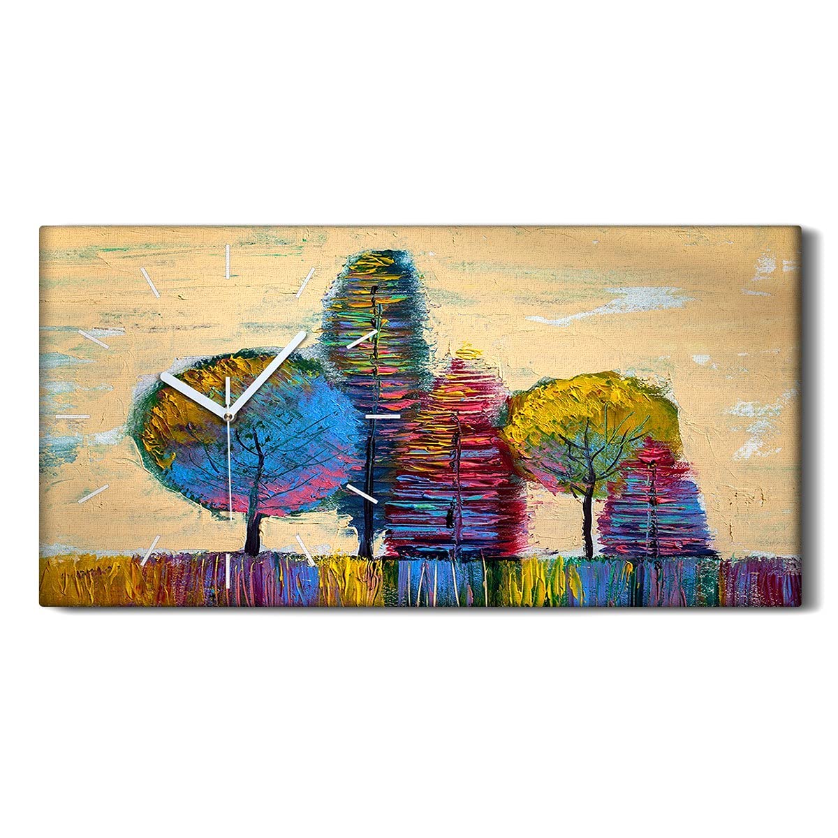 Horloge sans Tic-Tac Toile d'Art Mural Élimine le Bruit dans la Chambre 60x30cm