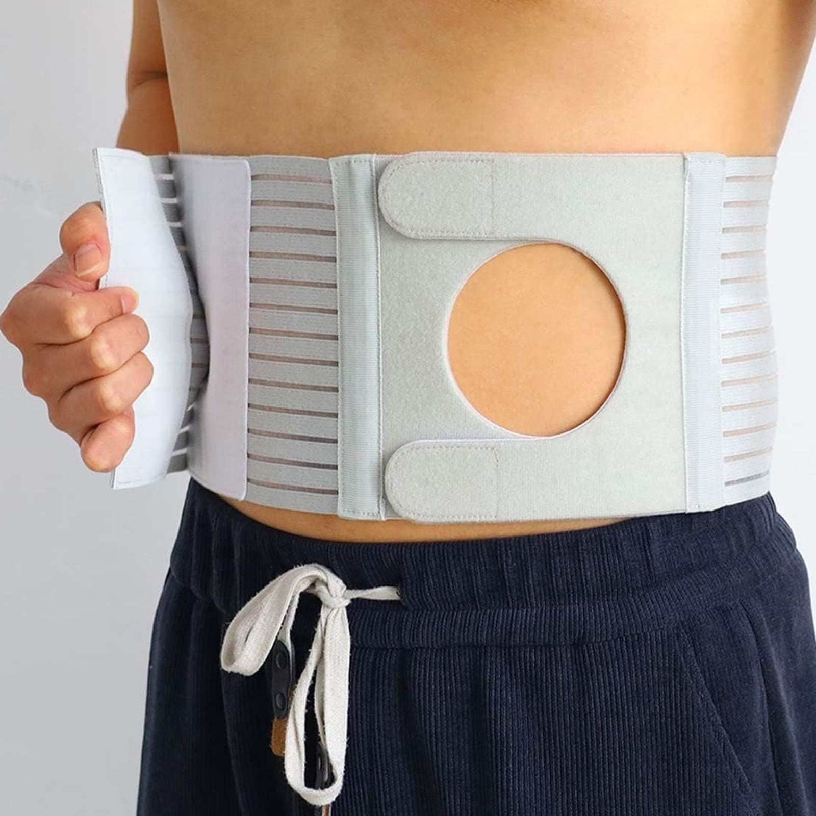 Ostomy Belt, Medical Abdominal Ostomy Suppl, Preventing The Stoma Hernia and Reinforce Ostomy Wraps for Colostomy & Ileostomy Bag Holder - Post Operative Care, Fit for Men & Women Upgraded10cm L