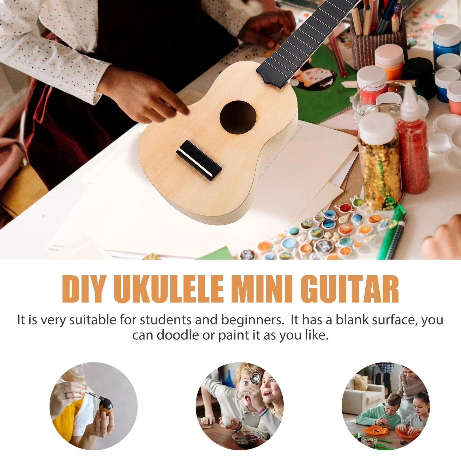 Ukulele per principianti Kit Fai Da Te Per Chitarra Ukulele Da 17 Pollici Semplice E Divertente