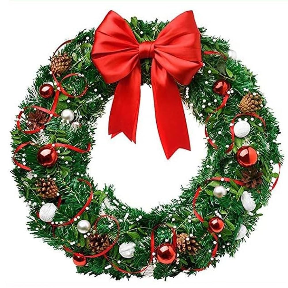 Green Christmas Garland Decorations, Xmas Tinsel Garland Artificial Greenery Decorations for Outdoor and Indoor - 33ft/10m - Image 4