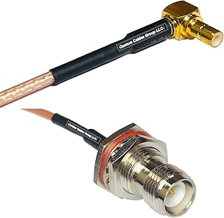 3 feet RG316 SMB Male Angle to RP-TNC Female Bulkhead RF Pigtail Coaxial Cable