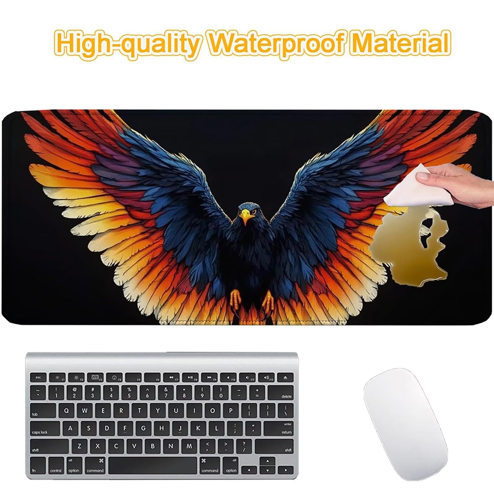 Tappetino Mouse 900x450mm | Superficie Ultra-Liscia | nero 0-z296