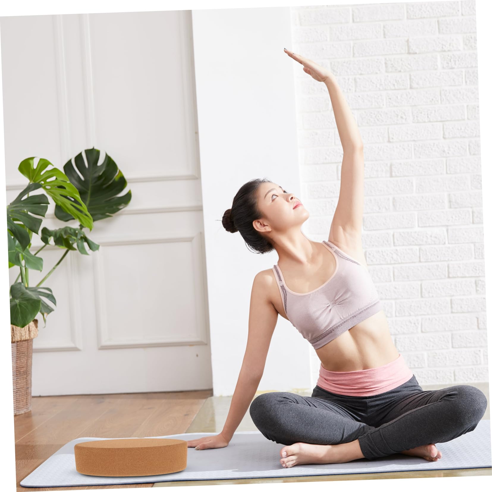 TOYANDONA Kork-yogablock Holzblock Für Yoga Tanz Und Dehnübungen Ovaler Stützblock Aus Naturkork Für Flexibilität Und Gleichgewicht