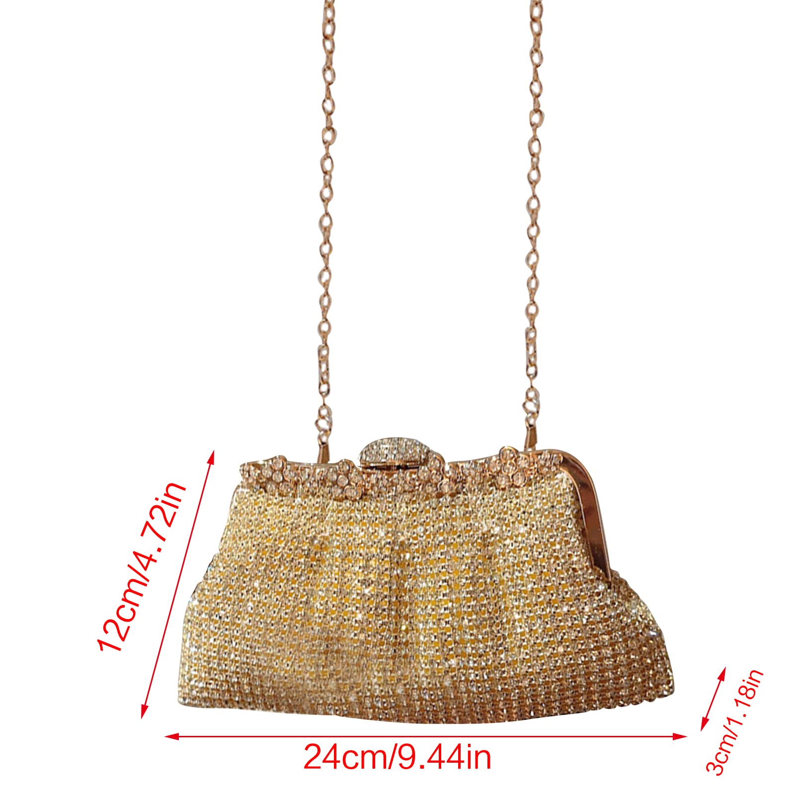Borsa da sera da donna Frizione da sposa Party Prom Borsa da sposa Crossbody Borse a tracolla a catena staccabile Borsa frizione borse per le donne di matrimonio