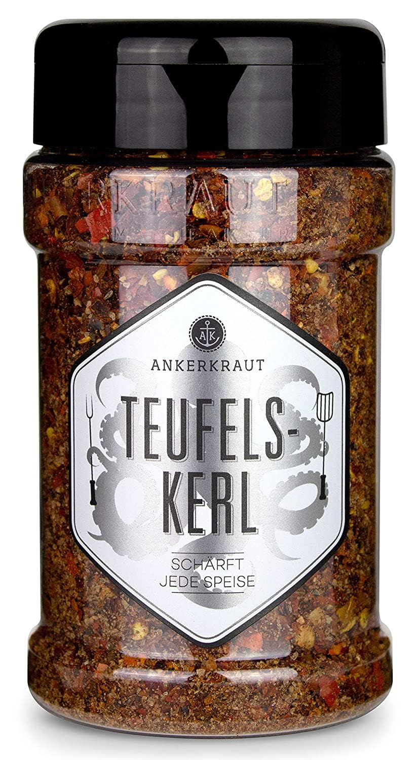 Ankerkraut Teufelskerl, sehr scharfe Gewürzmischung, 170g im Streuer