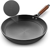 Vista 1 de Sartenes antiadherentes, sartenes de hierro fundido de larga duración con panal de abeja de 12 pulgadas, sartén de hierro fundido duradera y ligera