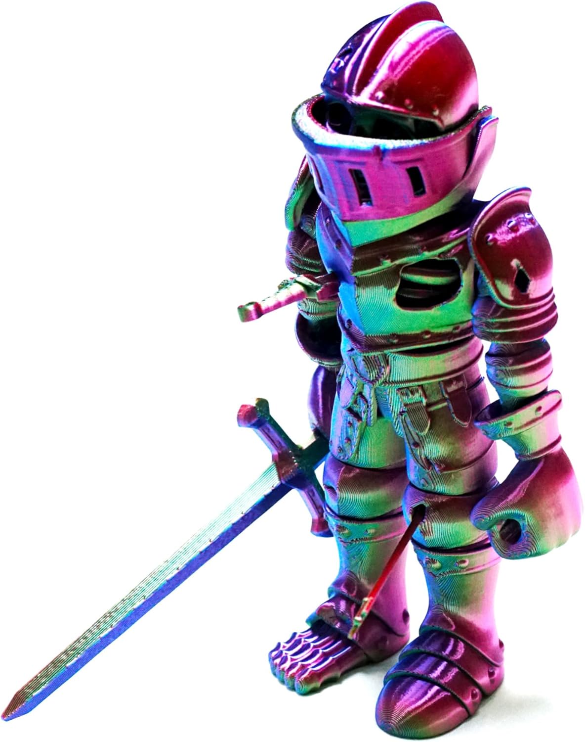 3D Printed Model Skull Warrior,Flexible Skeleton Man Statue,Joint Mobility,Home Office Decor,Interesting Toys for Autism/ADHD,Festival Gifts,Fidget Toys, Executive Desk Animals Toy (GB)