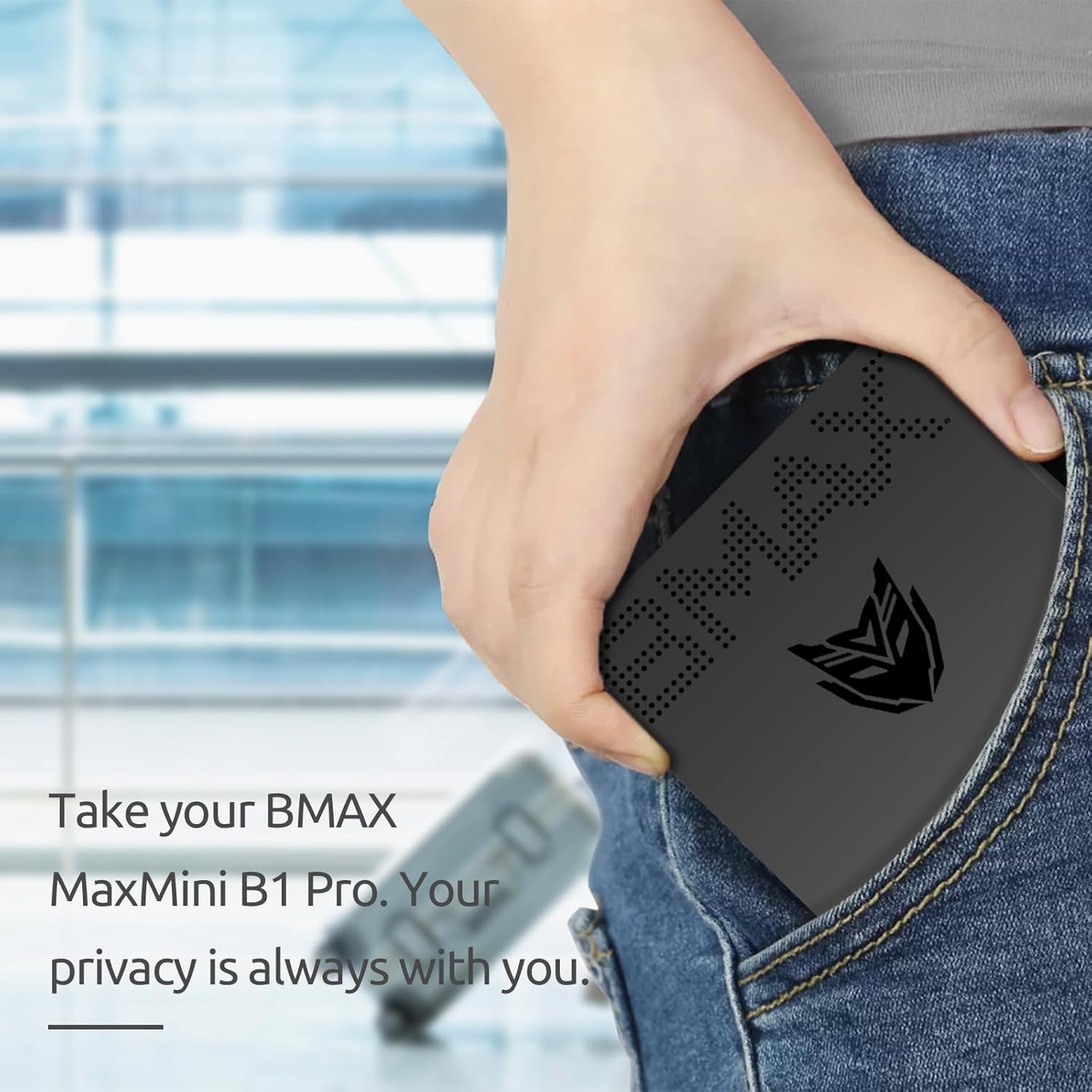 Bmax B1 Pro Mini PC Intel Gemini Lake N4000 (Up to 2.6 GHz) 8GB LPDDR4 /128GB eMMC Support 512GB/2TB M.2 SSD Expansion, 2.4G/5G Dual WiFi BT4.2 Micro Computer