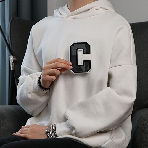 Miniatura 421 de Parches de letras termo-adhesivas de alta calidad – Lindas letras para ropa – Parche universitario para ropa – Letras bordadas de 4 1/2 parches