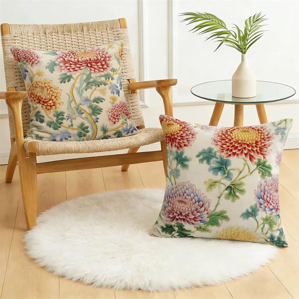 Aksamitna poszewka na poduszkę 65 x 65 cm, 2 sztuki w zestawie, dekoracyjna poszewka na poduszkę w stylu boho, na sofę, sofę, łóżko, z ukrytym zamkiem błyskawicznym (IU105)