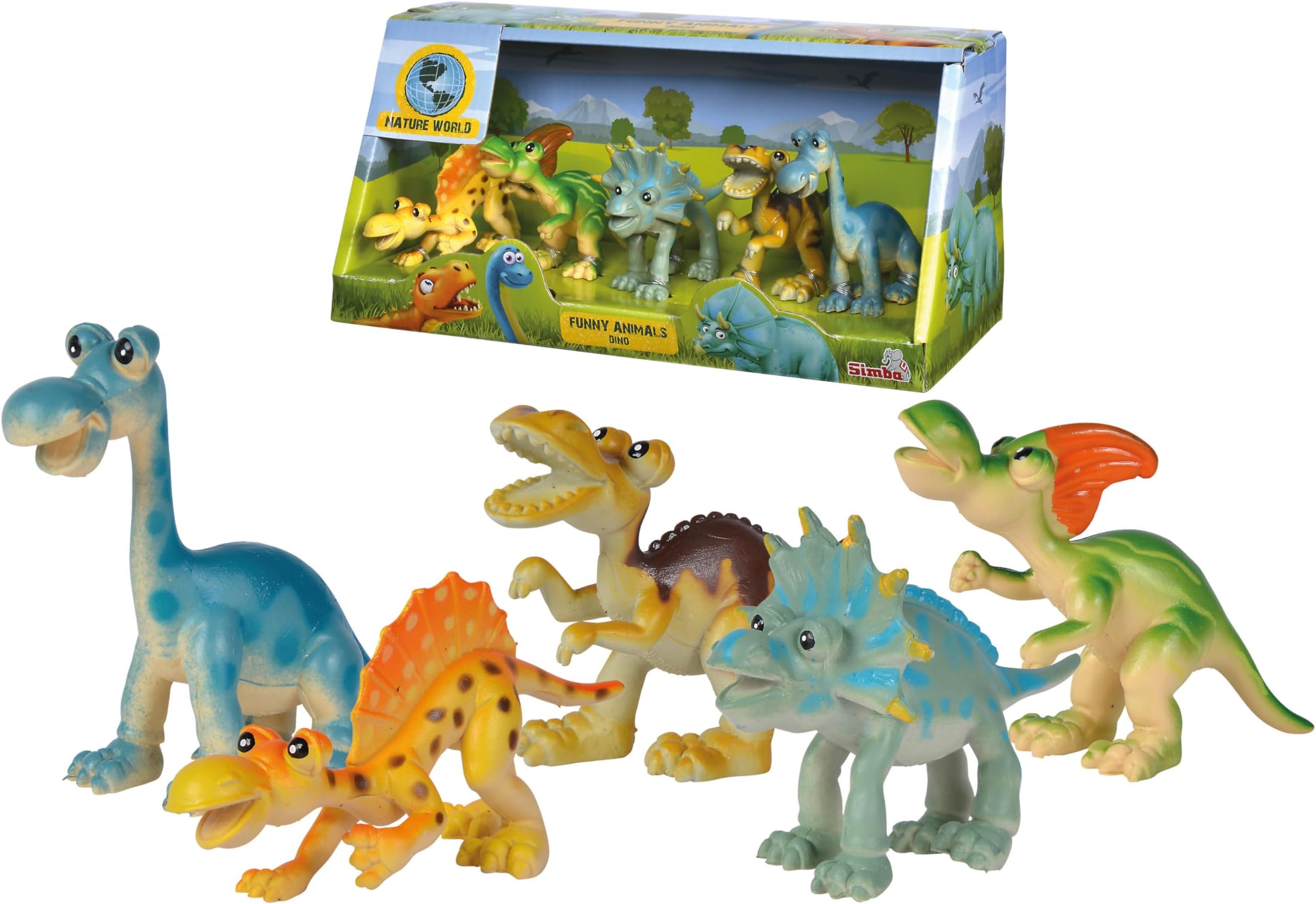 Simba Nature World Dinosaurs 5 Funny Animals Toy Set