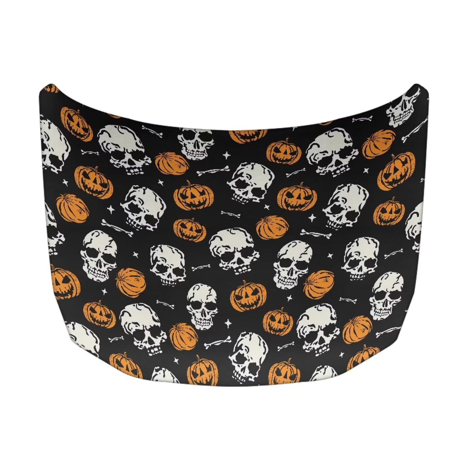 Car Hood Cover Skull Bone Print Car Hood Protector Waterproof Universal Automotive Exterior Accessories Halloween Decorations for Compact Vehicles Sedans Trucks SUVs Pickup (59×39 Inch)