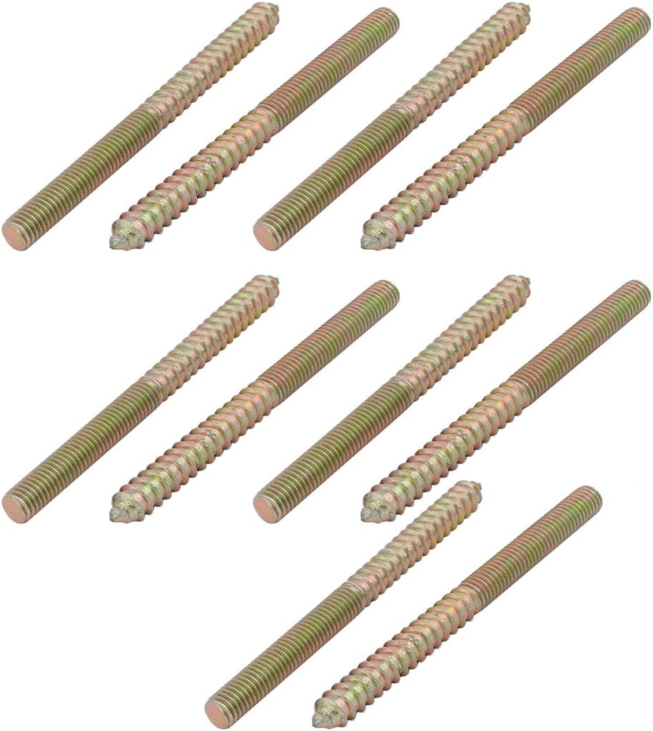 M8x100mm Carbon Home Hardware Steel Zinc Plated Hanger Bolt 10pcs Model:35as171qo716