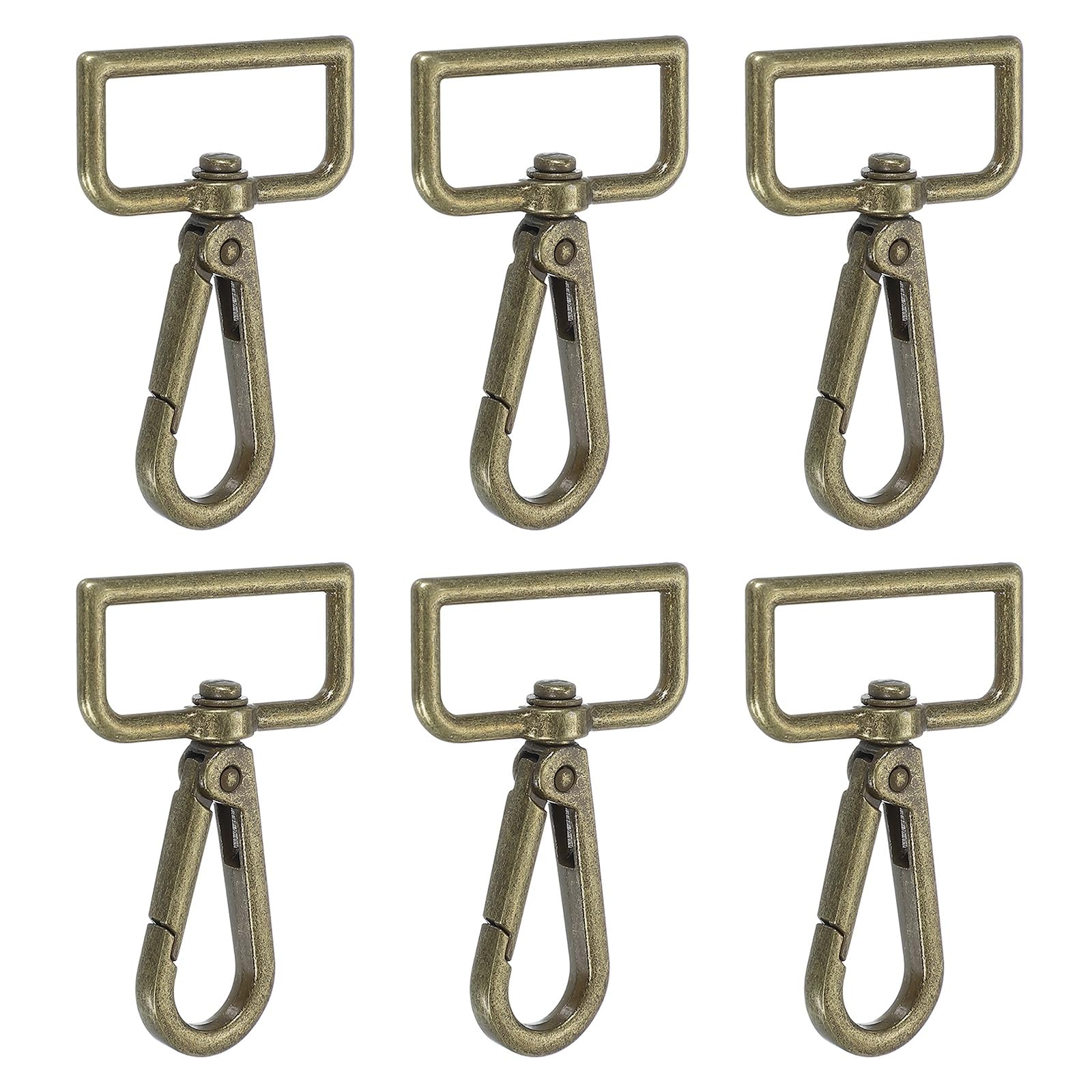 YELARXI Swivel Snap Hooks, Metal D Ring Keychain Lanyard Clip Hook Lobster Clasp Claw Push Gate Clip