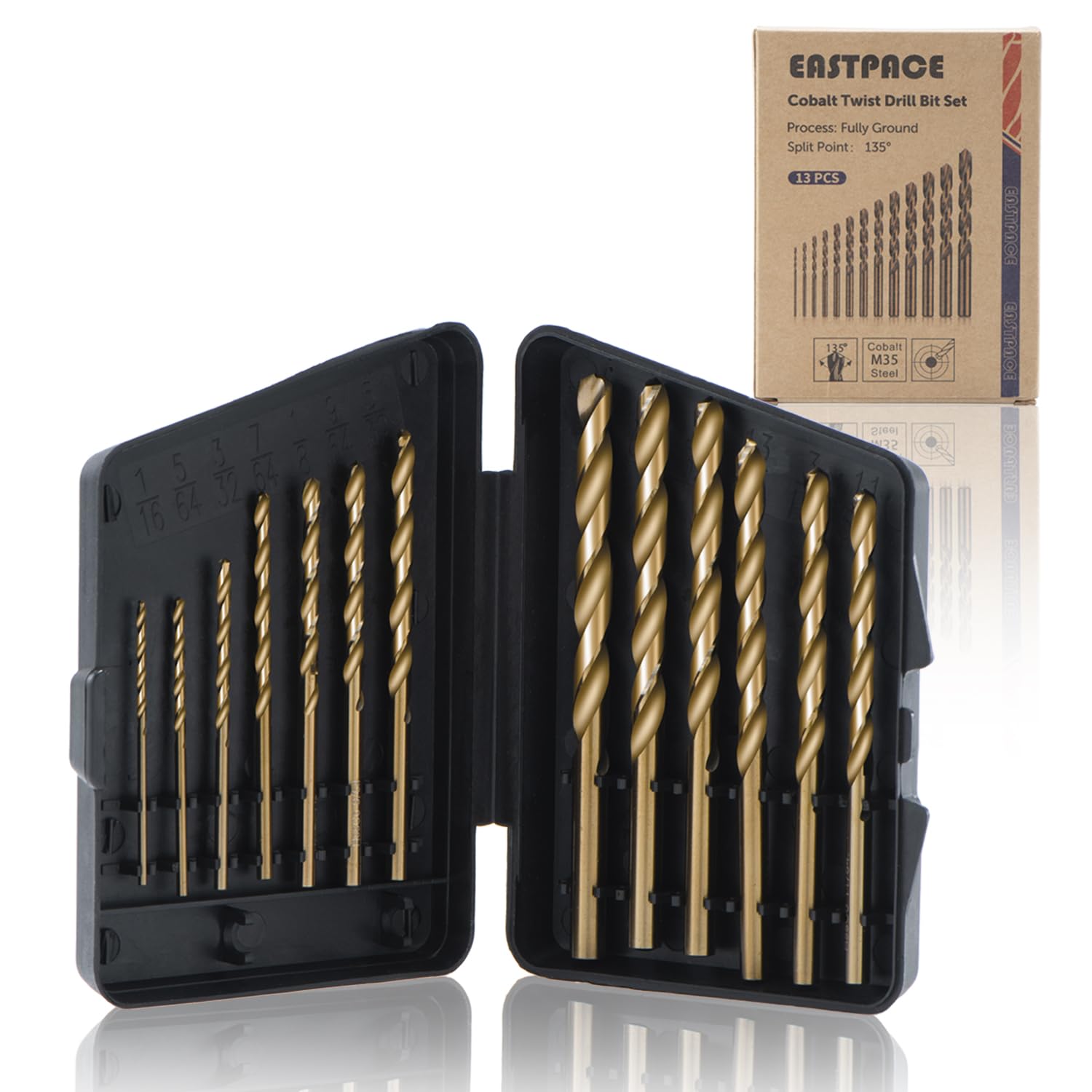 Cobalt Drill Bit Set - 29 Pieces for Metal, Wood & More -7