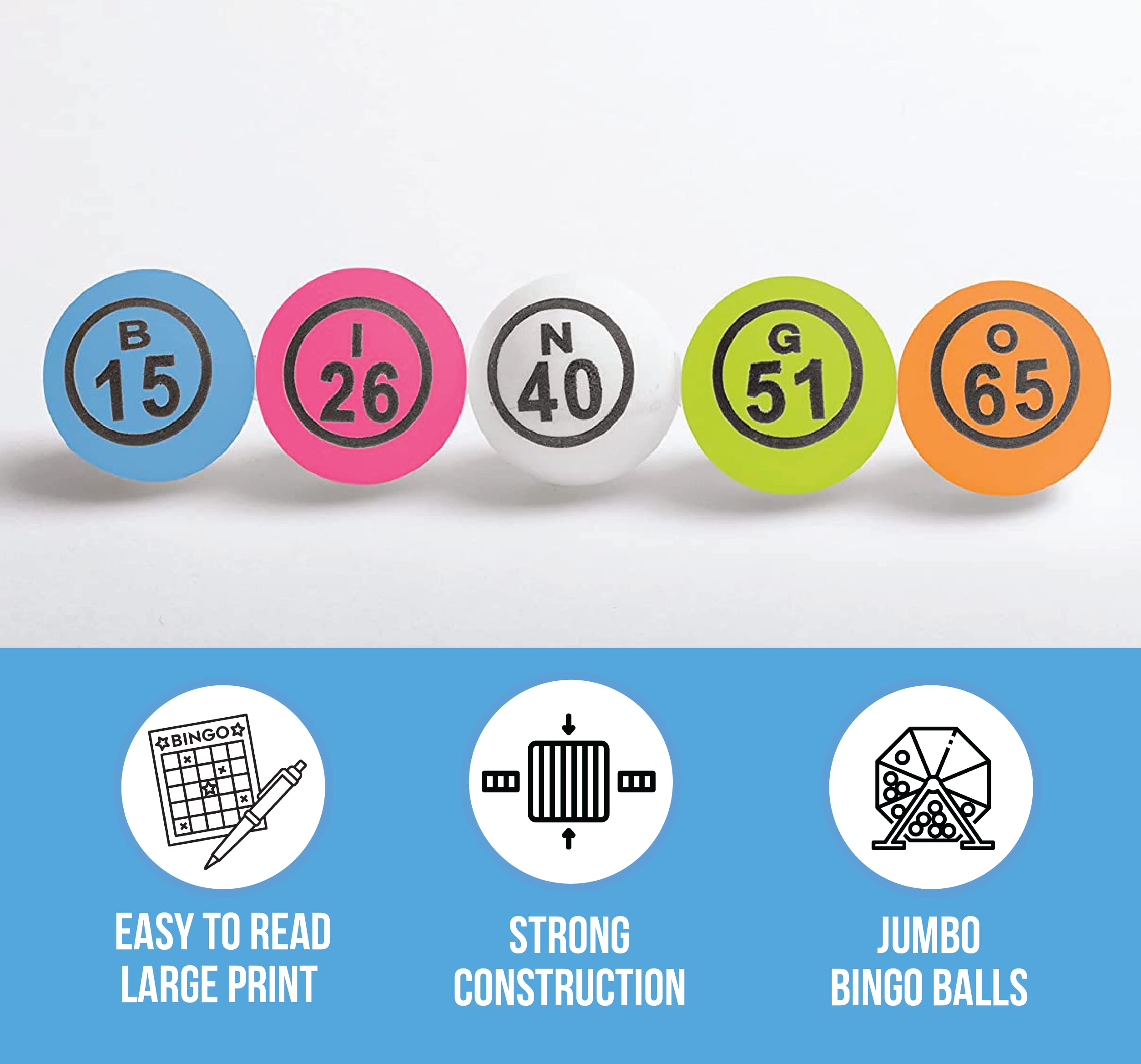 Regal Games Bingo Balls Professional Bingo Calling Balls 38 mm (1