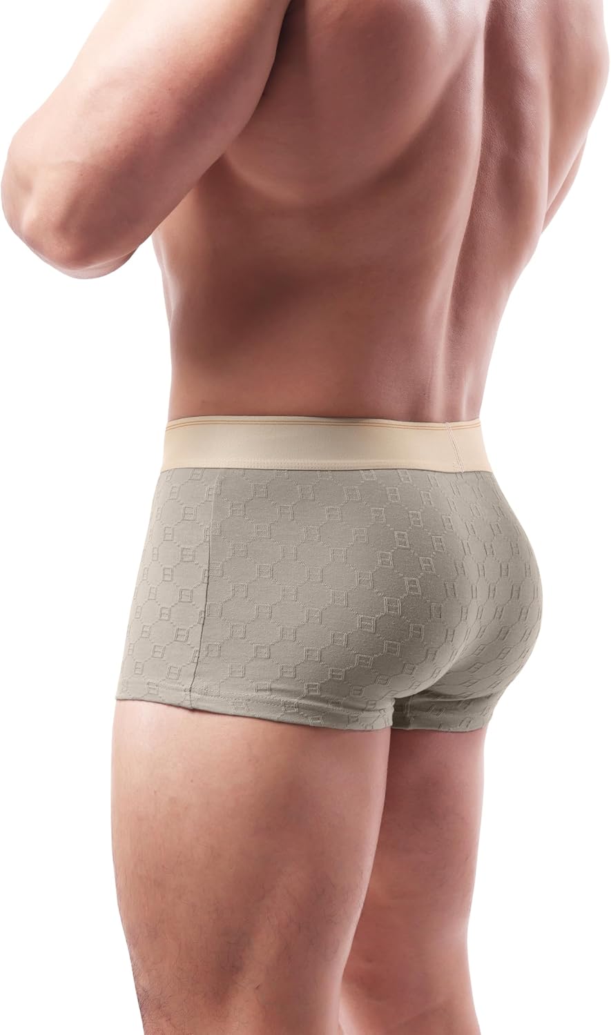 Men's Underwear Soft Jacquard Boxer Briefs Comfortable Underwear for Men - Image 3