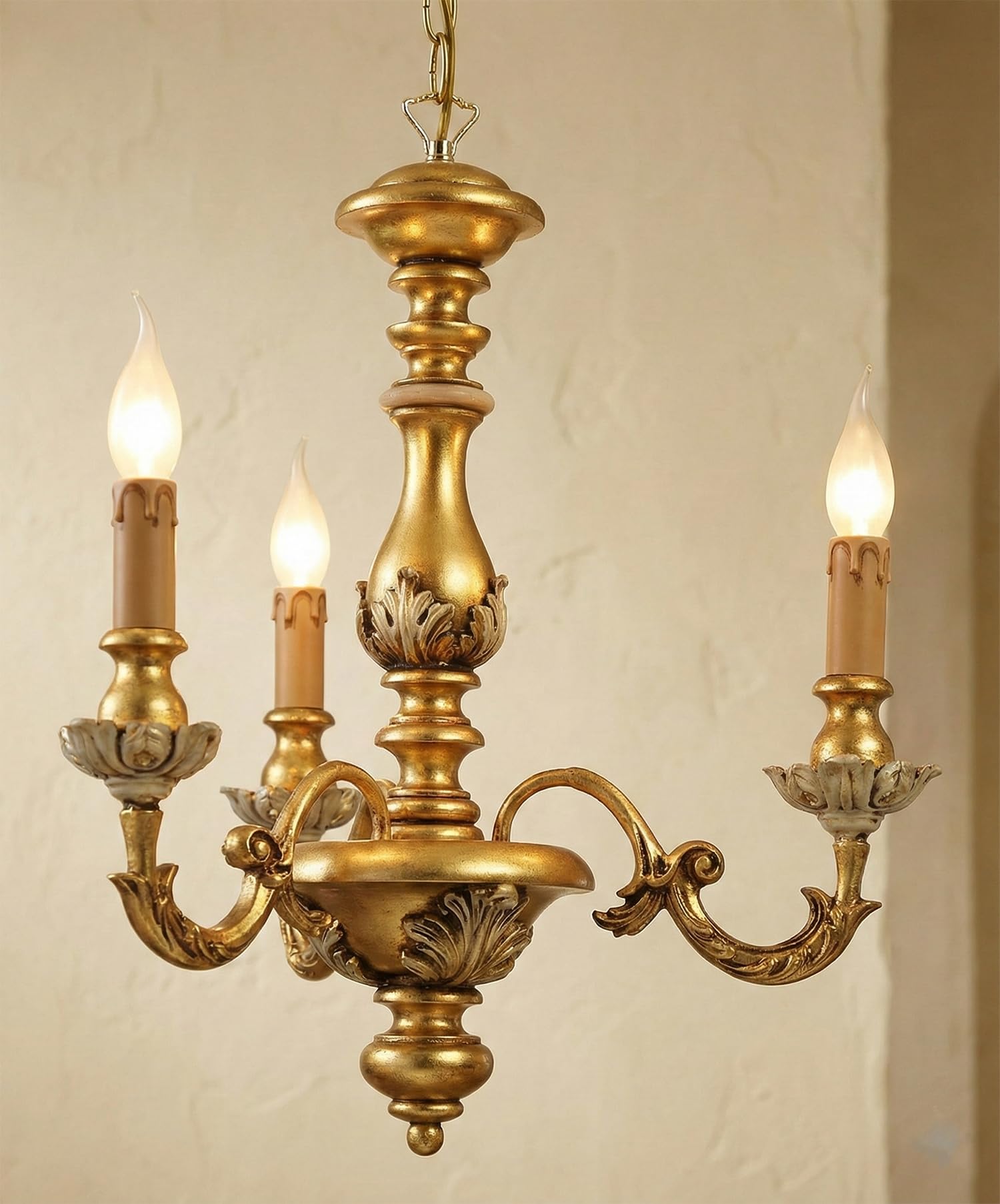 Lustre couleur feuille d'or ILAB pour illuminer un salon chic - 4
