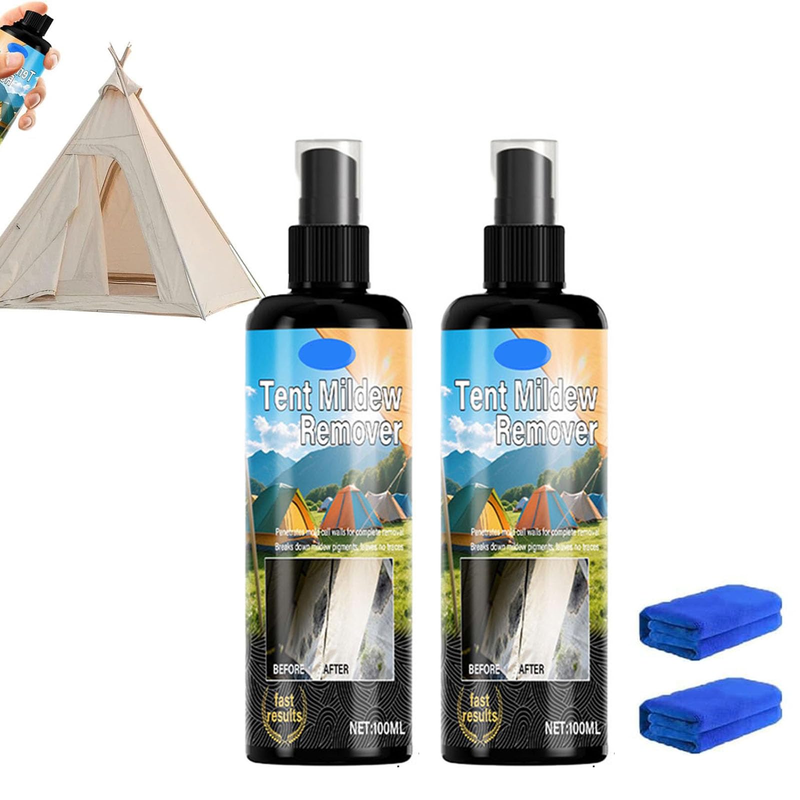 Detergente per Macchie di Tessuti per Esterni, Spray Multiuso per la Pulizia Profonda, smacchiatore per eliminare Lo Sporco per Tende, Tende da Sole e mobili da Giardino