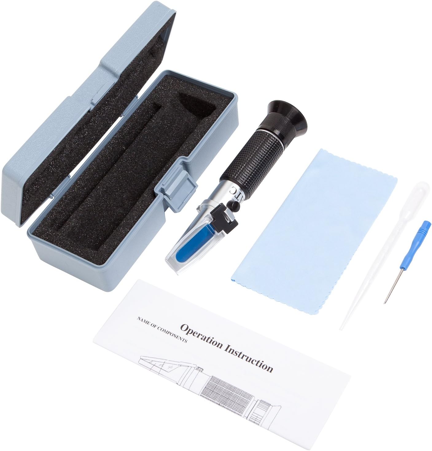Brew Tapper Dual Scale Refractometer with ATC | Brix & Specific Gravity | Best for Beer & Wine