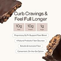 Vista 5 de Supergut Barras Prebióticas Potenciadoras de GLP-1, Brownie de Chocolate - Bocadillos de Proteína Saludables para el Intestino y Barras de Desayuno