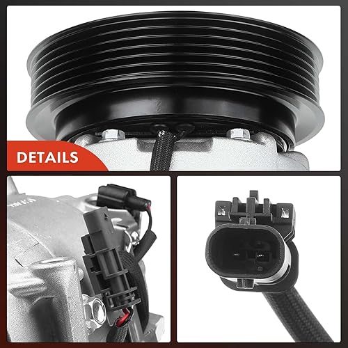 Miniatura 8 de A-Premium Compresor de aire acondicionado con embrague compatible con Chevrolet Cruze 1.4L 2011, modelo ecológico, con 2 conectores (no compatible