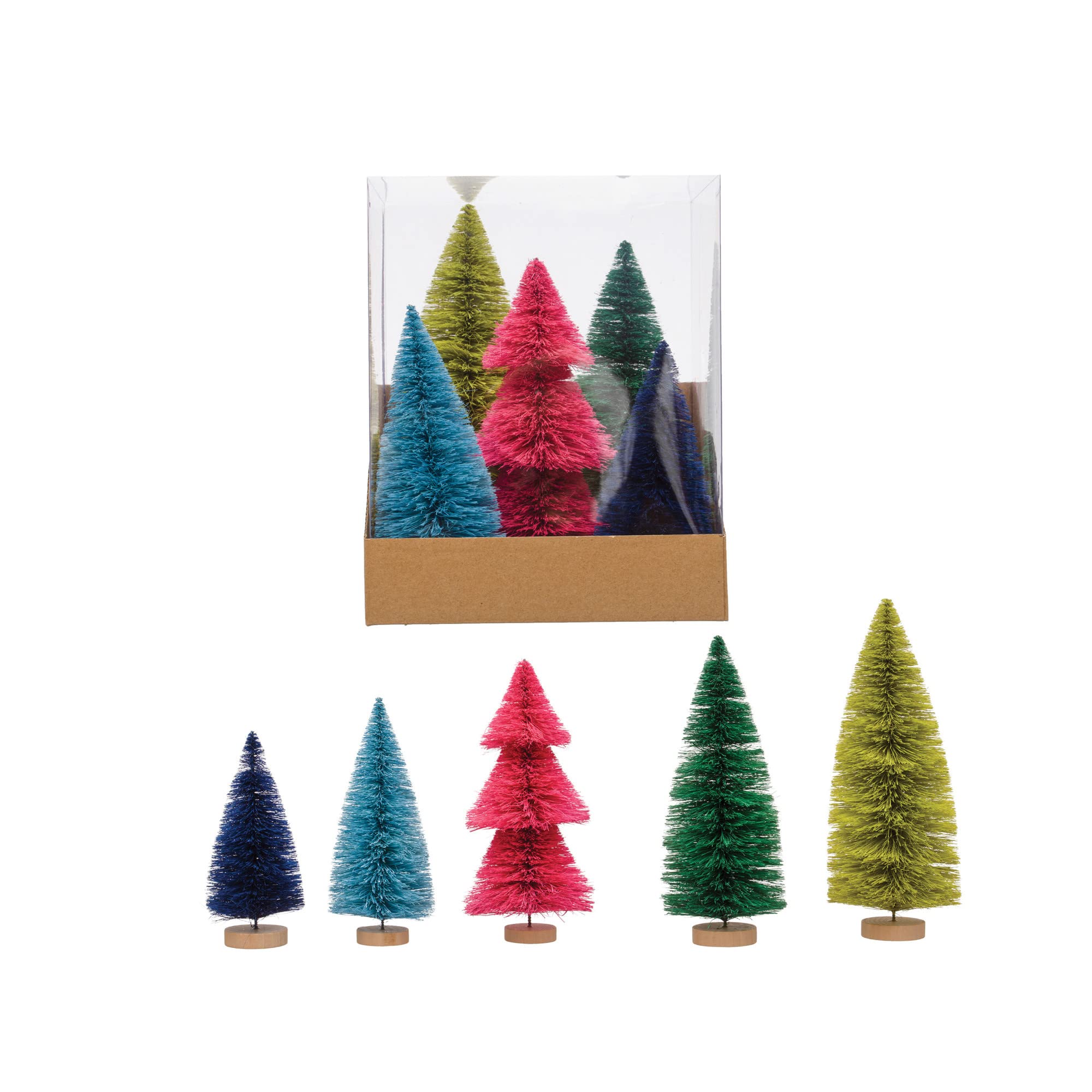 Creative Co-op Sisal Bottle Brush Antique White Trees