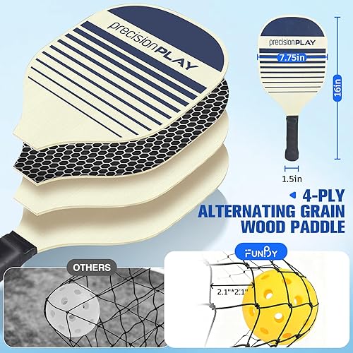 Miniatura 5 de Red de pickleball para entrada, juego de red de pickleball portátil con paletas, bolsas de agua, red de pickleball de 10 pies, pelotas de pickleball