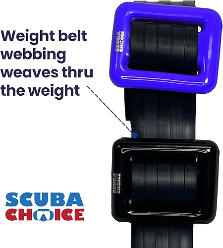 Miniatura 2 de Scuba Choice Pesas de buceo con revestimiento de vinilo, color negro (1.2 libras), compactas y duraderas, control de flotabilidad de precisión,