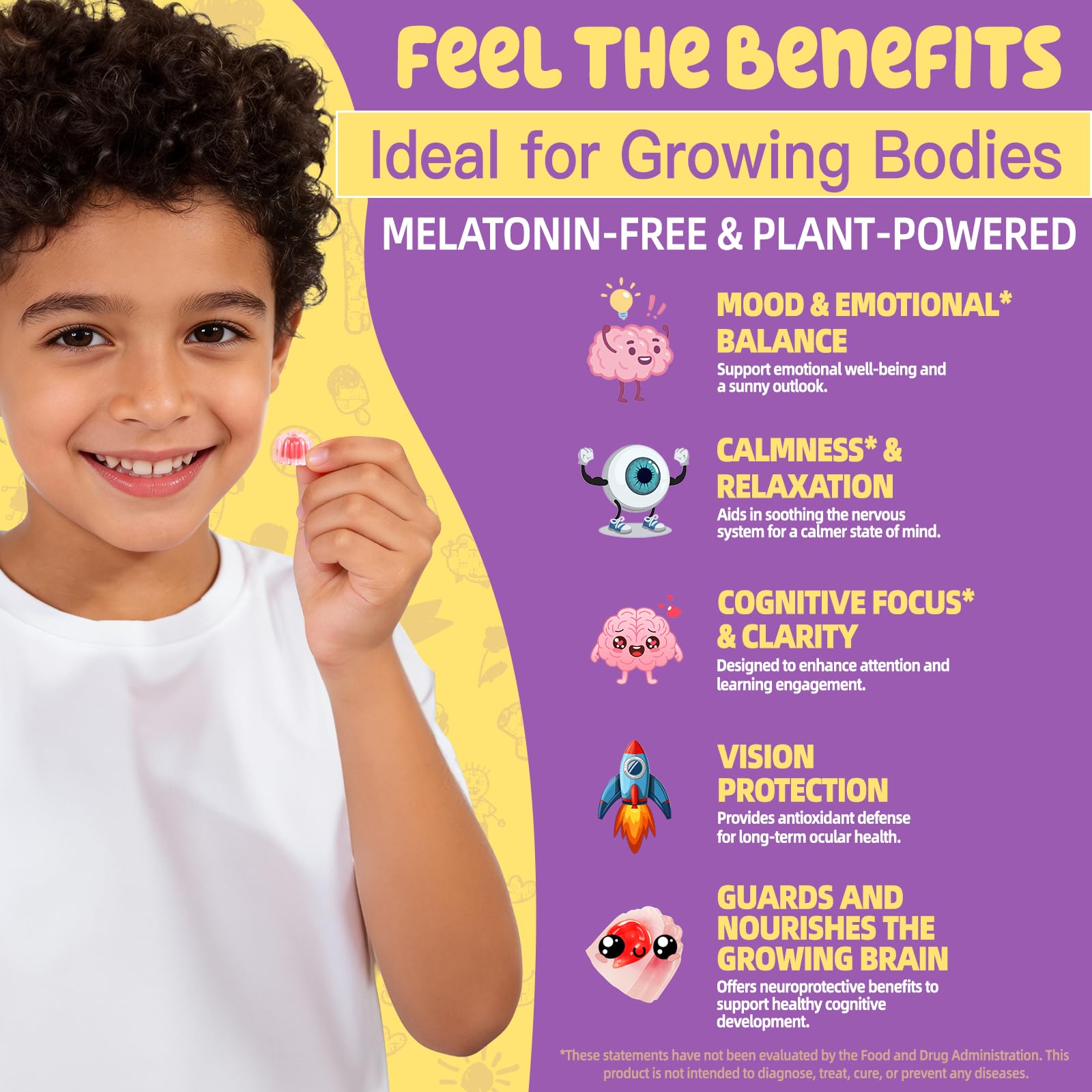 Saffron for Kids, Focus Saffron Supplement Happy Mood, Saffron Gummies Kids — Amazon image 2