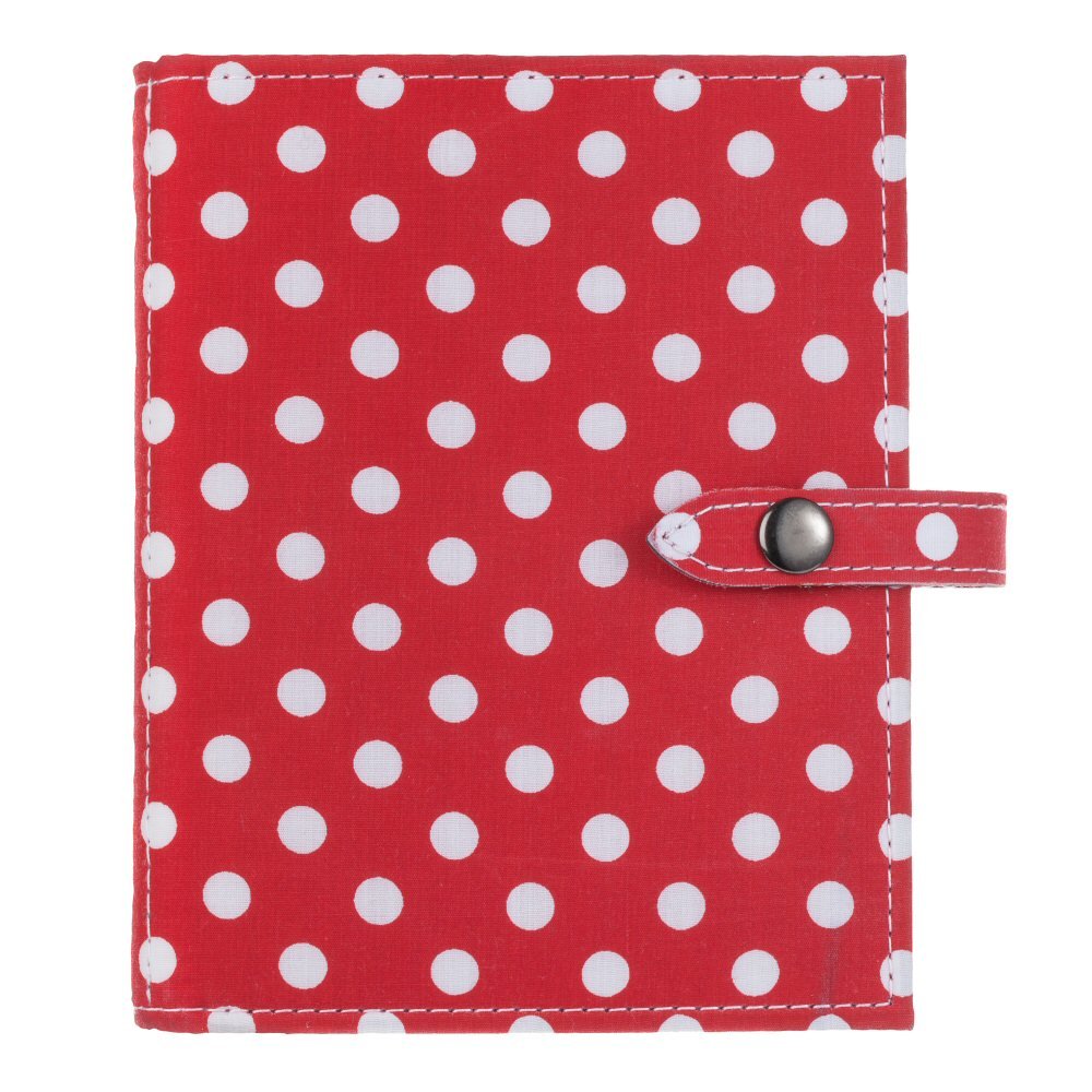 The Little Book of Earrings - Red Polka Dot earring book holds 48 pairs of earrings on 4 pages