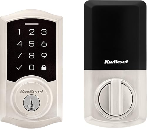 Kwikset SmartCode 270 - Cerradura de puerta electrónica sin llave con bloqueo automático, códigos de usuario personalizados, seguridad avanzada en