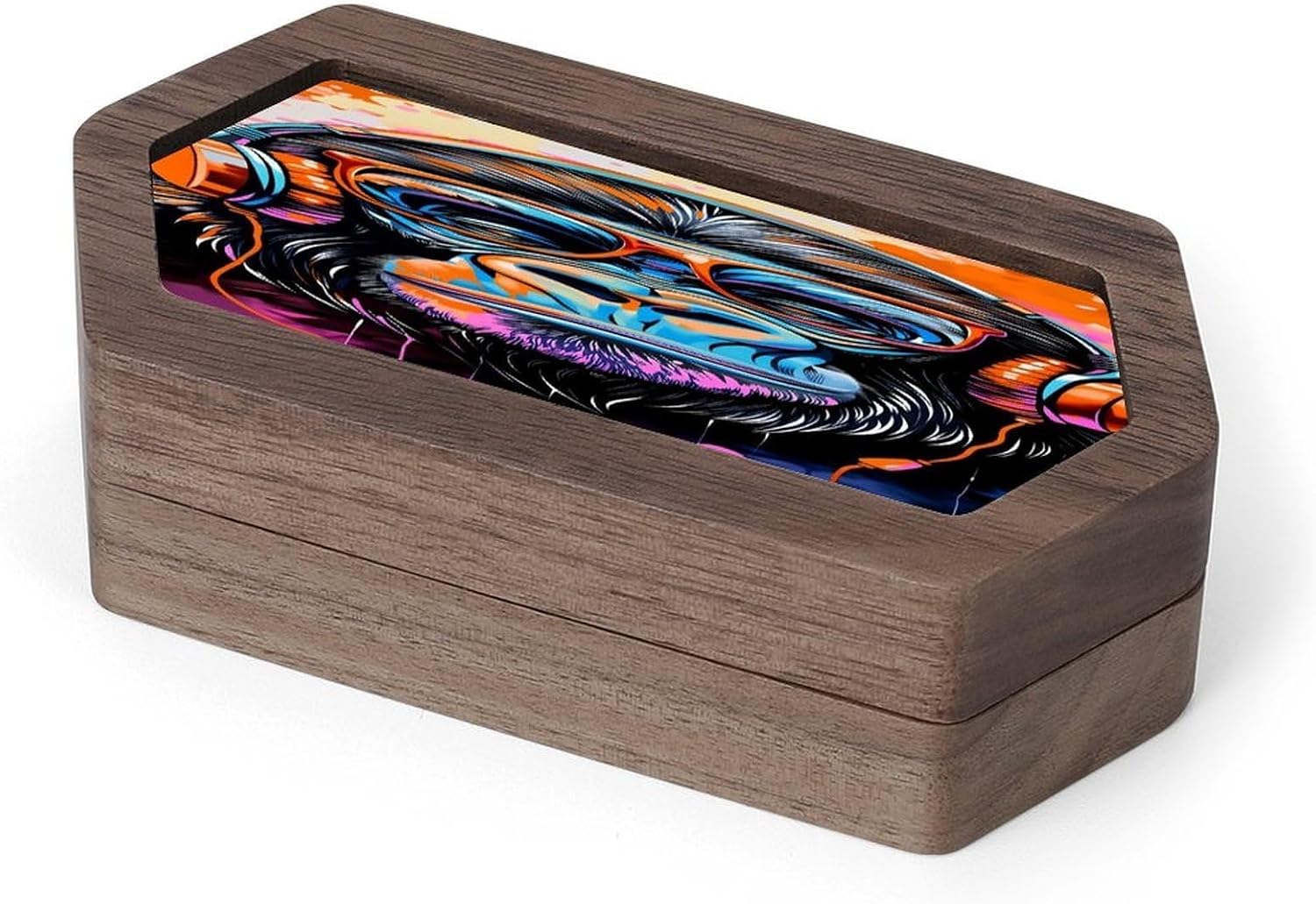 Graffiti Music Monkey Wooden Ring Box