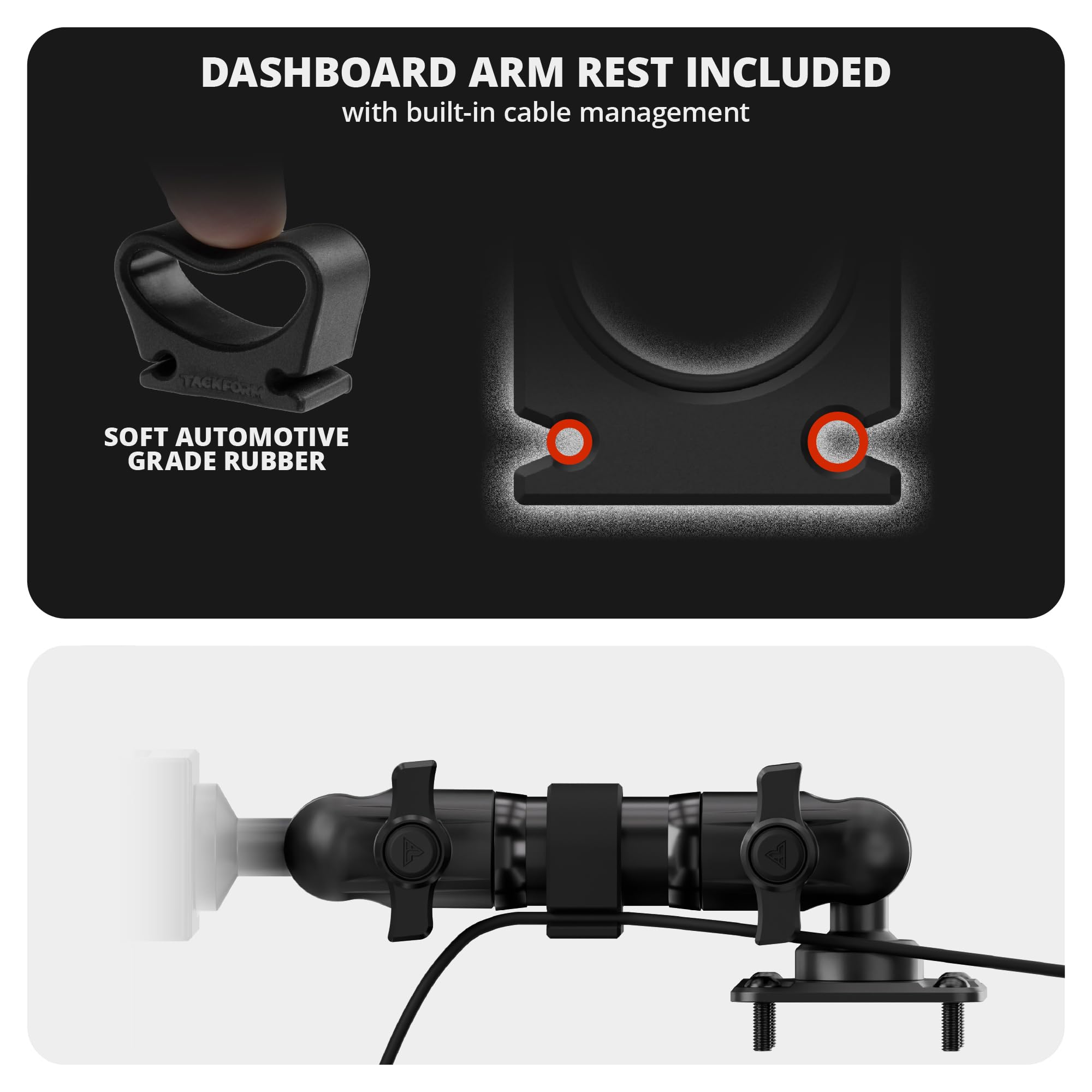 Tackform Soporte magnético de Metal para teléfono, Compatible con MagSafe, Jeep Wrangler JL, 4xe, y Gladiator JT 2024-2025, Brazo de Fibra de Carbono, Compatible con iPhone, Galaxy, más, Color Negro
