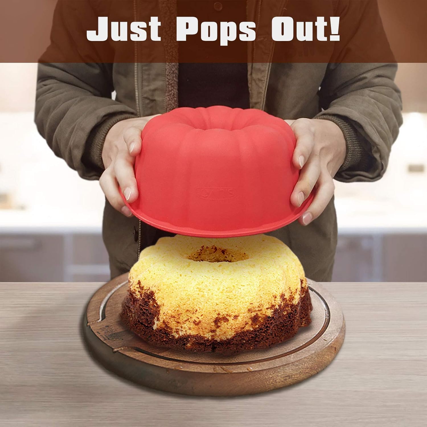 SILIVO 2x Silicone Cake Pans + 2x Silicone Bundt Pans