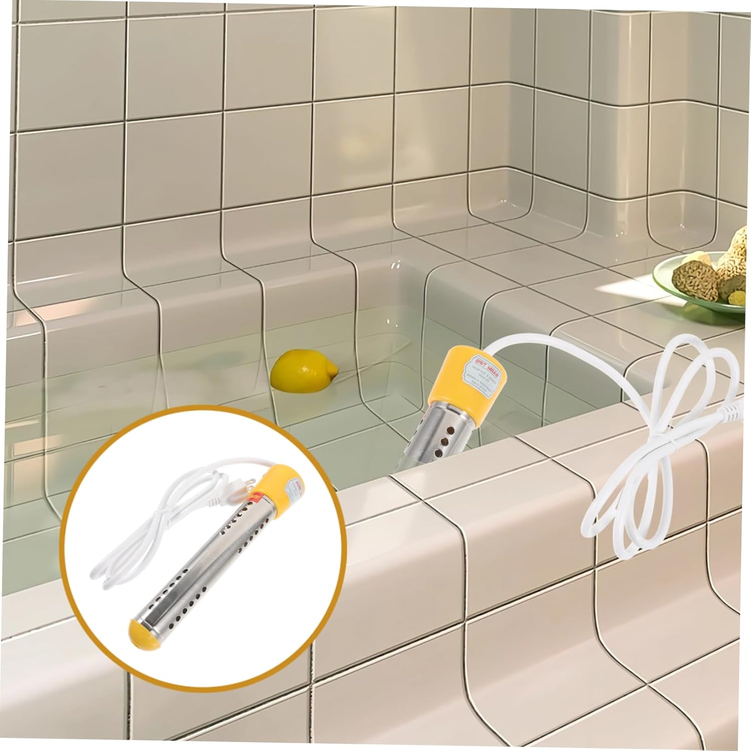 Portable Pool Heater with Stainless Steel Cover Immersion Water Heater for Swimming Pools and Hot Tubs for Outdoor Use Acv Us Plug