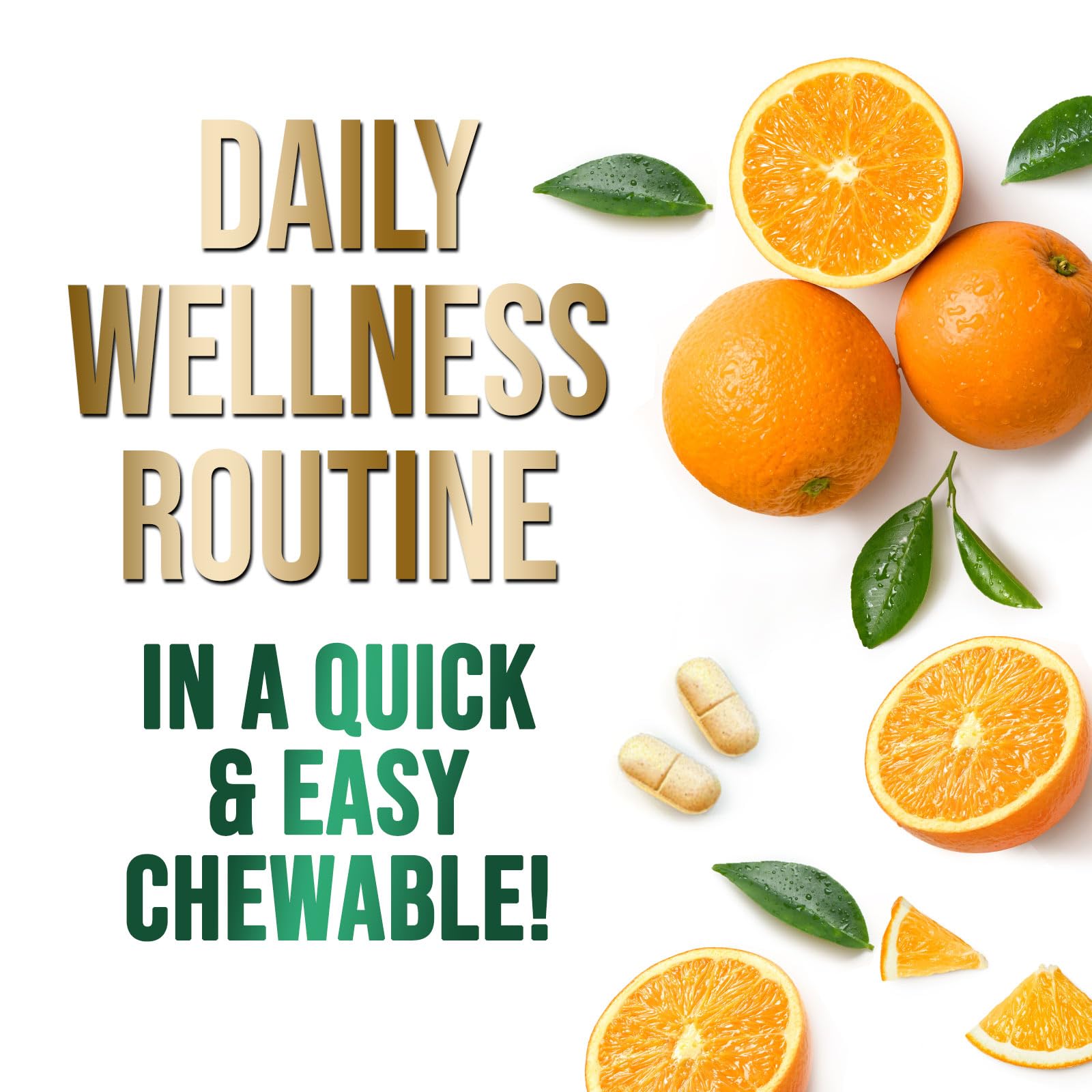 Vitamin C 1000mg Chewable - Sugar Free, Natural Immune Support Supplement with Vitamin C & Rose Hips Bioflavonoids - Extra Strength Antioxidant, Powerful Vit C Chews, Tasty Orange Flavor, 120 Tablets — Amazon image 7