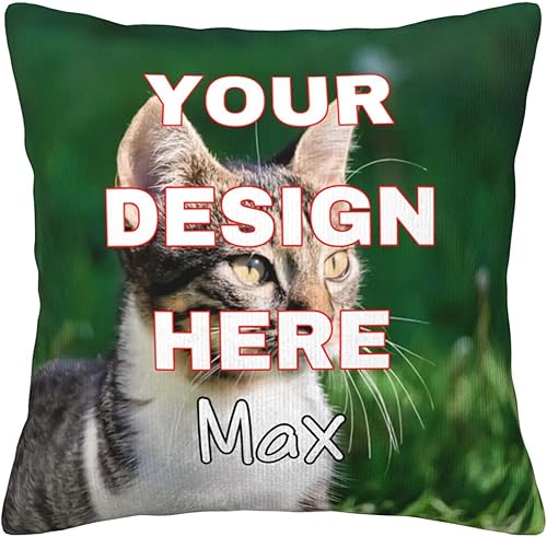 Almohada personalizada con imagen y texto, de terciopelo de dos lados, funda de almohada personalizada con foto, decoración de habitación