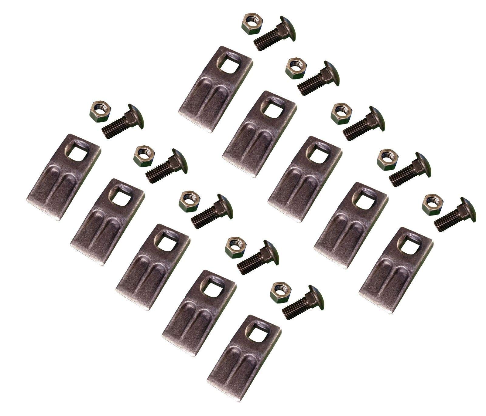 10 - Square Hole Replacement Auger Teeth w/Hardware - SQ58-58PB, AT-5