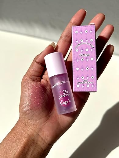 Bajajbeautyshop Crazy Girl Crystal Jelly Lip Oil (Grape), 1 Count