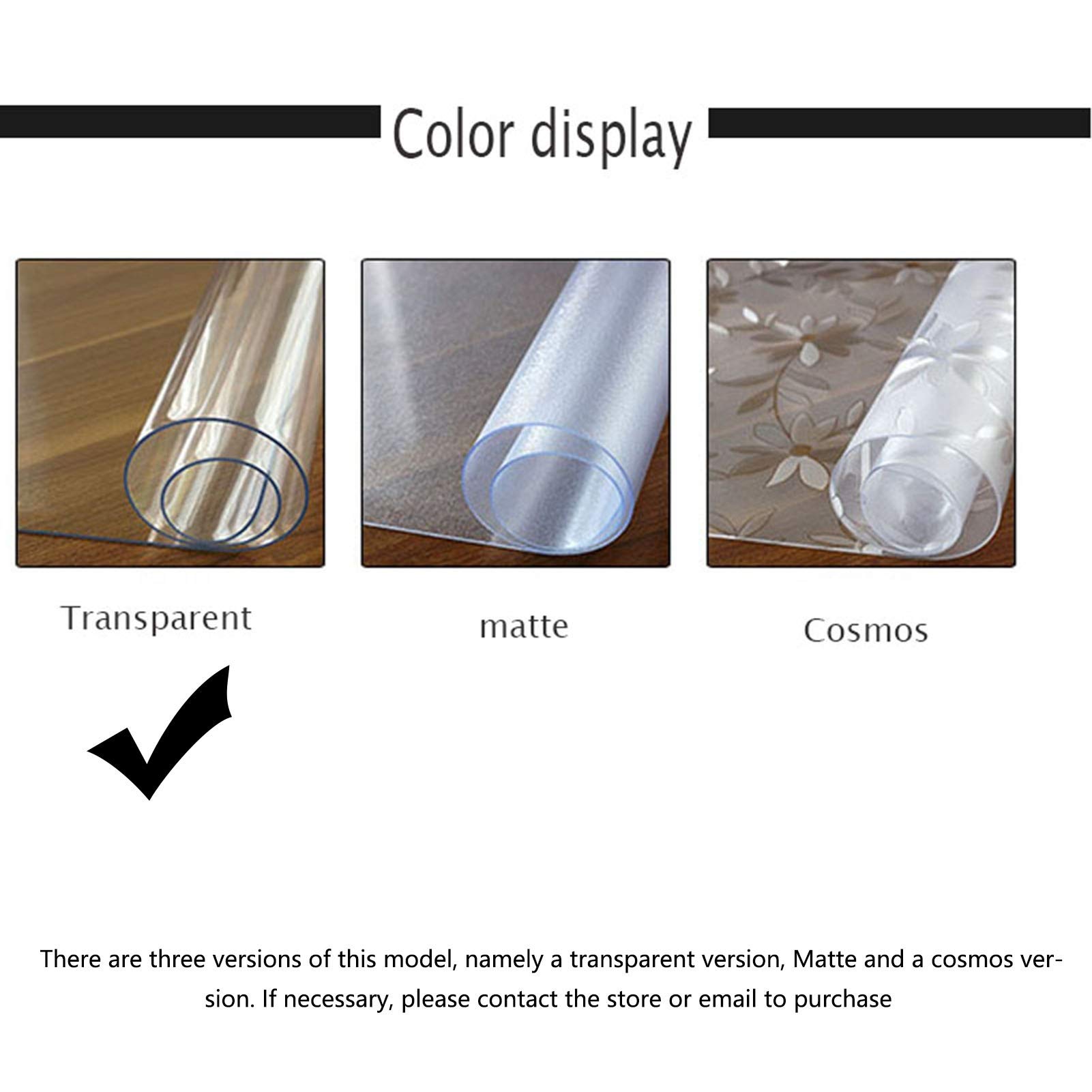 Alfombrilla transparente para silla de 1,52 mm de grosor, protector de suelo de alta imt gth 35 (70 x 70 cm, 1,5 mm) – y diseño antideslizante