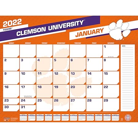 Clemson Calendar Fall 2022 Amazon.com : Turner Sports Clemson Tigers 2021 22X17 Desk Calendar  (21998061476) : Office Products