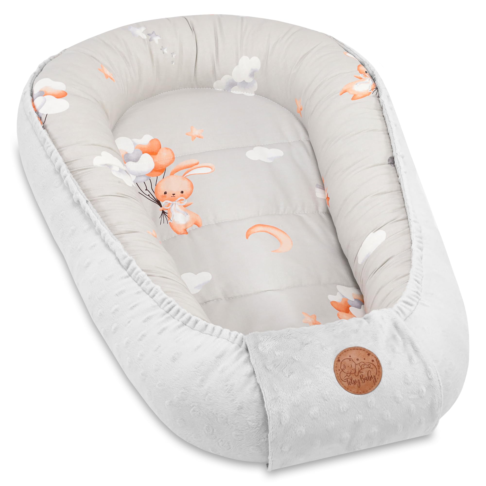Riduttore lettino neonato - 90x50 cm nido culla pod cocoonababy babynest antisoffoco per bambina e bambino baby nest per neonati Conigli